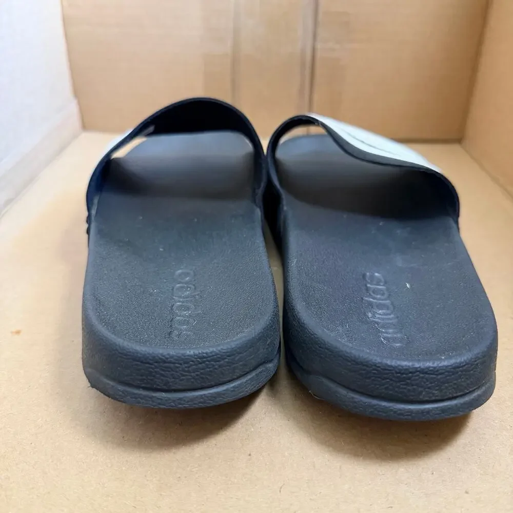 Adidas Unisex Kids Youth Athletic Slides Sandals Shoes Black White Size 5
